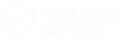 a badge with a tick and tapa tsr2 certified all outlined in white